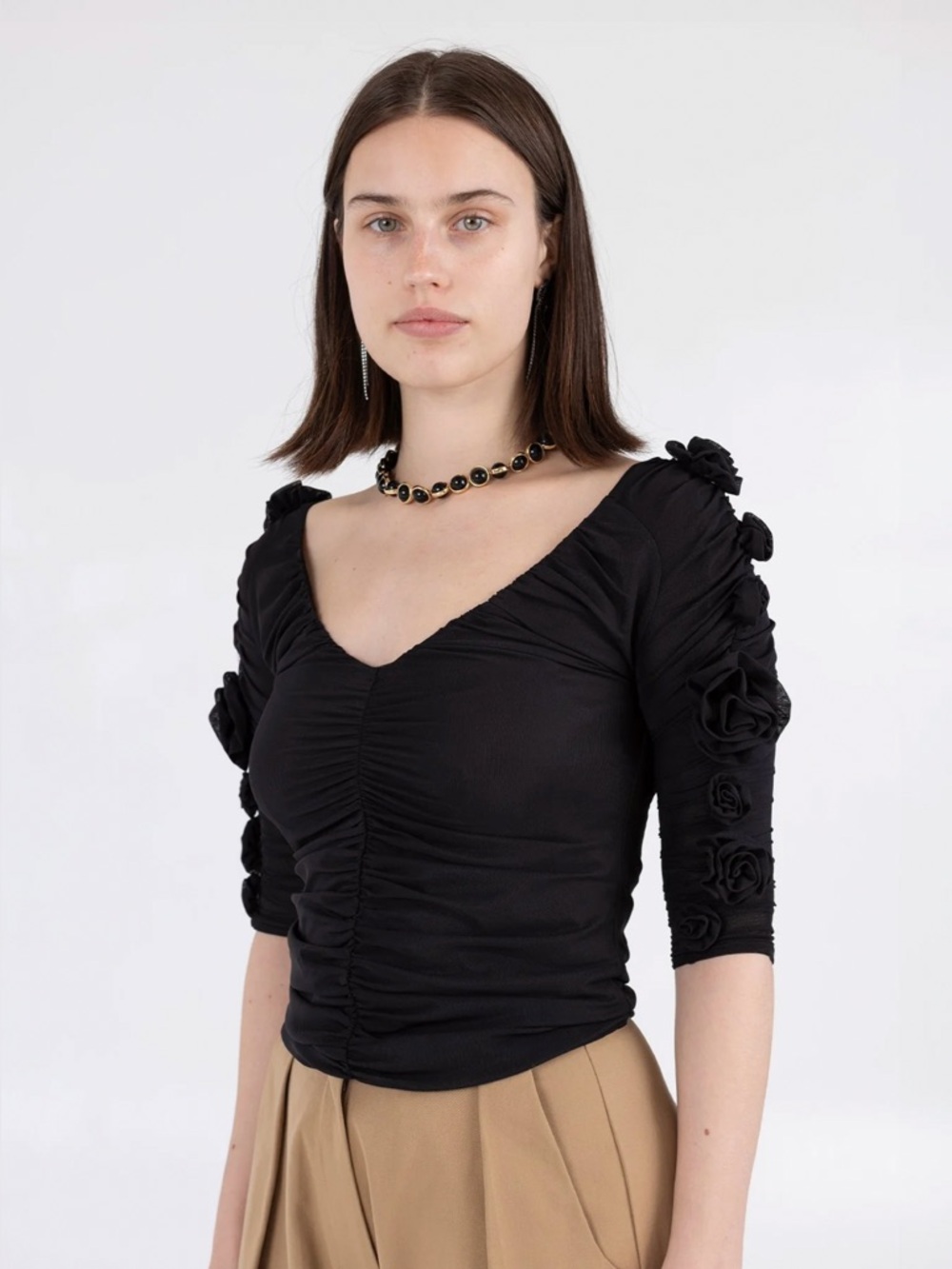 NWT • Wray NYC • Rose Top in Black • tag size Medium, best fits small or xs!
